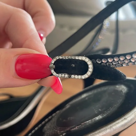 🖤 Rene Caovilla Crystal Platform High Heels in Black size 39.5 - Picture 7 of 13